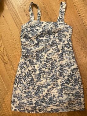 Abercrombie & Fitch Blue and White Tropical Print Sundress